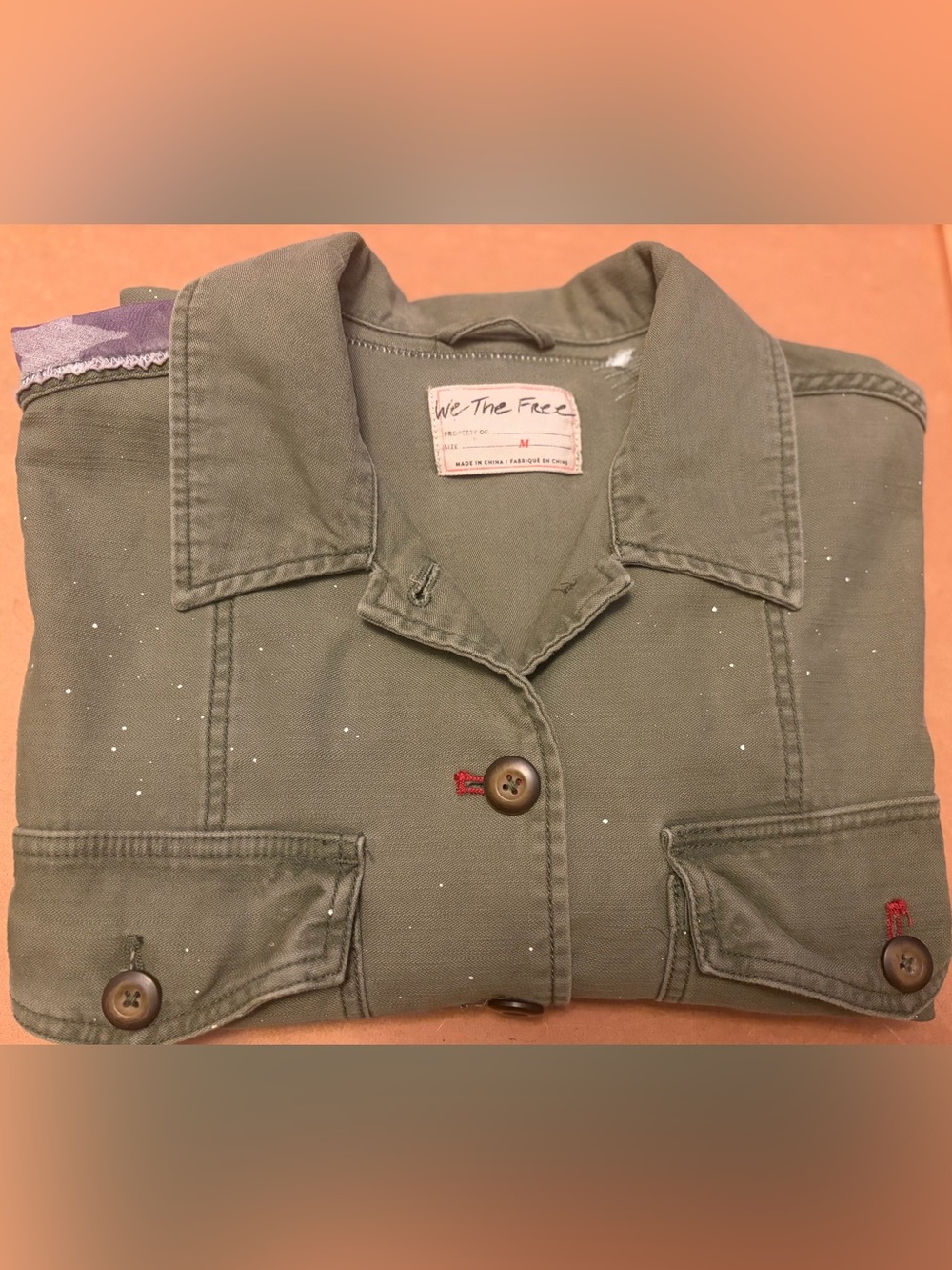 We The Free Olive Green Spruce military American flag 🇺🇸 Jacket - Picture 12 of 16